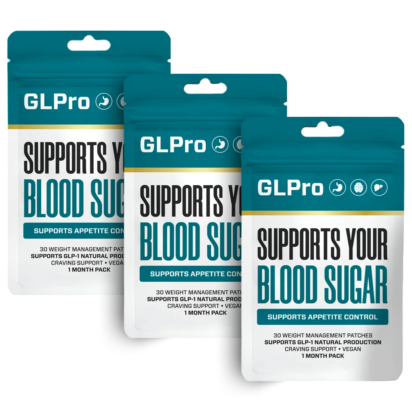GLPro Patch 3-pack packaging